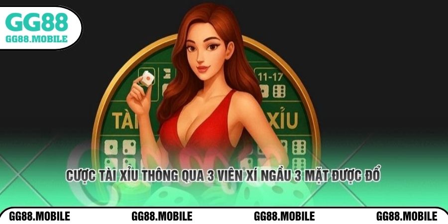 Cược tài xỉu thông qua 3 viên xí ngầu 3 mặt được đổ